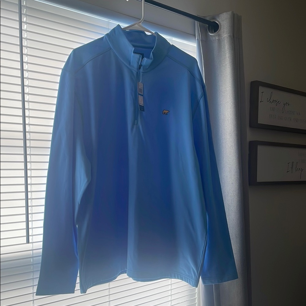 Blue Zip-Up Sweater with Soft Fleece Material
